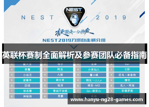 英联杯赛制全面解析及参赛团队必备指南